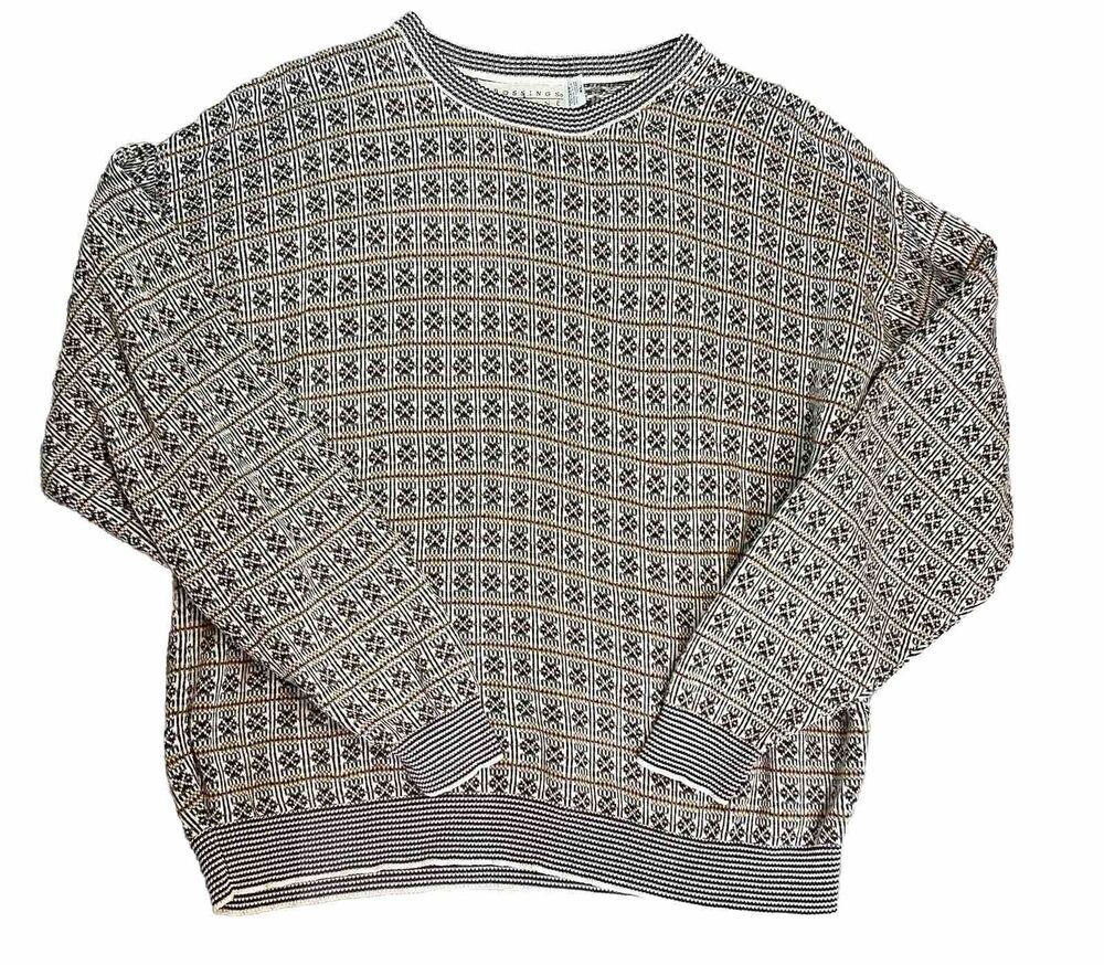 Vintage Crossings Fine Line Geneco Men's XL Golf USA Made Knit Sweater